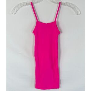 Body Wrappers Neon Pink Camisole Tank Top One Size Dance Ballet Jazz Made USA
